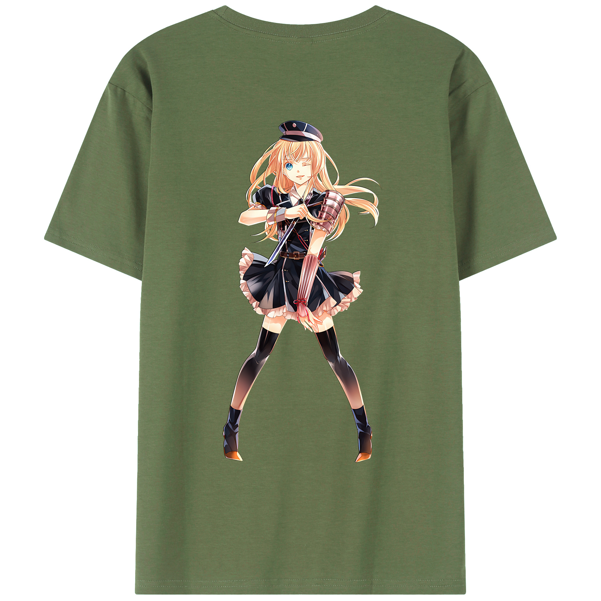 （画像用） 刀剣乱舞 Touken Ranbu 綿100％ メンズ半袖Tシャツ（バックプリント） 通気性
